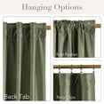 thumbnail image 4 of NICETOWN Sage Green Velvet Curtains for Bedroom, Super Soft Vintage Luxury Heavy Blackout Drapes, Room Darkening Thermal Insulated Velvet Curtain for Living Room, 52"x108", 2 Panels, 4 of 8