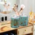 thumbnail image 3 of Yayeee 4 Pack Qtip Holder Bathroom Cotton Swab Canister with Lid Clear Dispenser Set, Cartoon Capybaras, 3 of 6