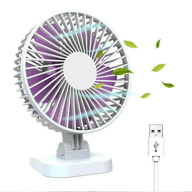 White Desktop Office Portable Cooling Fan,Small Desk Fan with 3