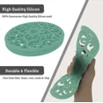 thumbnail image 5 of 3PCs Silicone Trivet Mat for Hot Pan in Heart Design Trivets, Non Slip, Serving Dishes Plates, Kitchen Hot Pan Holder for Countertop & Table, Mint, 5 of 7