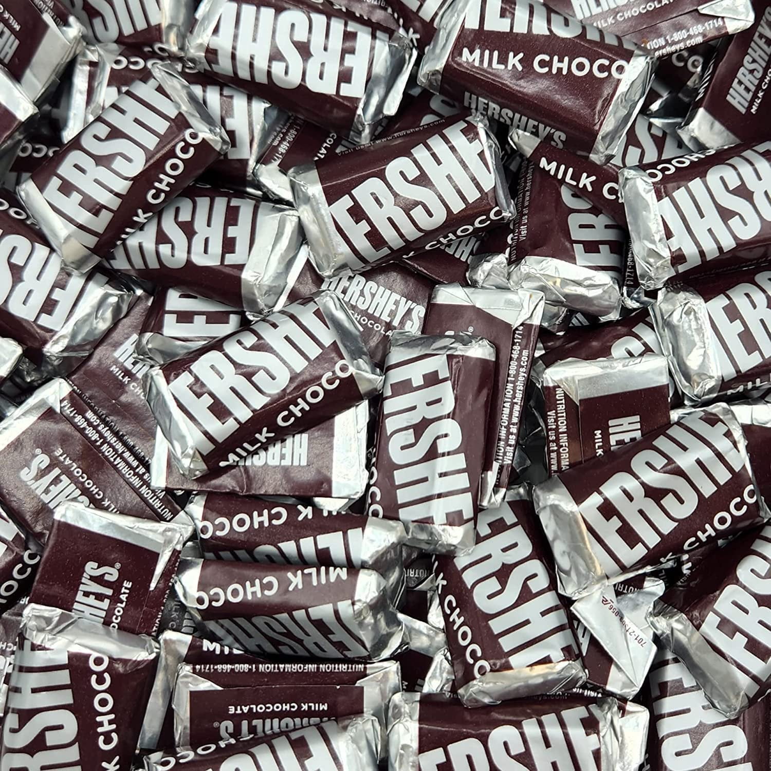 Hershey's Milk Chocolate Miniature Candy Bars - Individually Wrapped - Bulk Pack 4 Pound