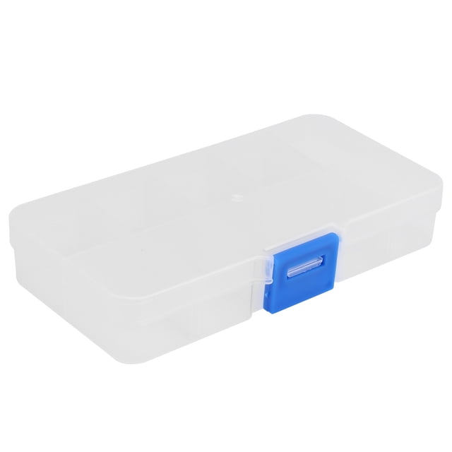Caja de joyería transparente, caja organizadora de joyería de plástico transparente de 10 rejillas, estuche de almacenamiento transparente, tecnología de vanguardia