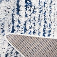 thumbnail image 5 of SAFAVIEH Rumi Barrett Striped Polyester Shag Area Rug, Navy/Ivory, 5'3" x 7'6", 5 of 7