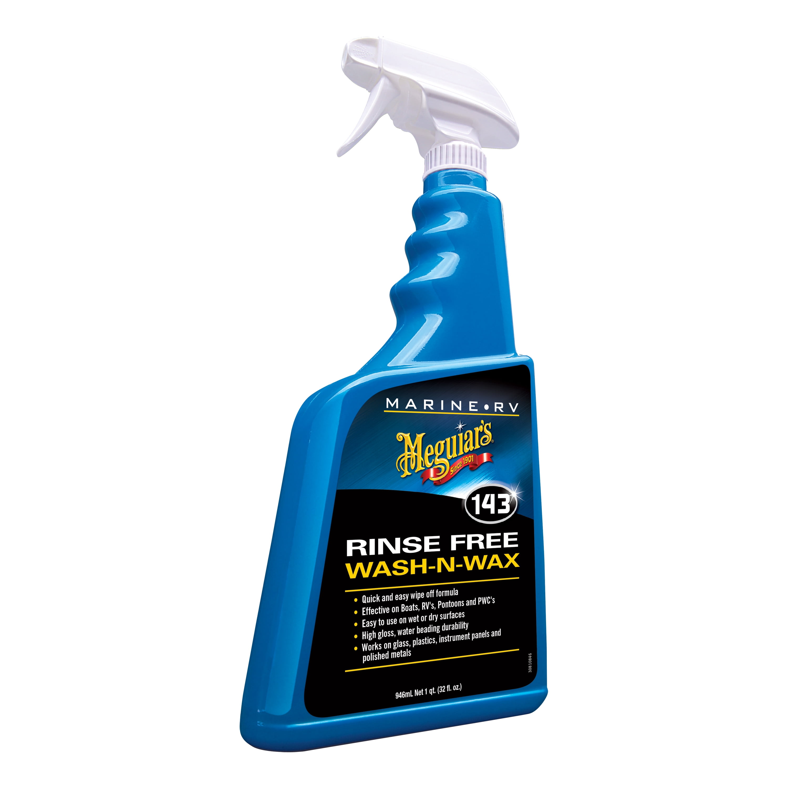 Meguiar's M143 Marine/RV Rinse Free Wash and Wax, M14332, 32 Oz