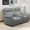 Grey Loveseat, variant on TrumanPick Power Recliner Chair with LED, 2 Seater Leather Reclining Loveseat Couch for Living Room, Grey