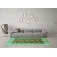 thumbnail image 3 of Ahgly Company Indoor Rectangle Oriental Turquoise Blue Industrial Area Rugs, 4' x 6', 3 of 4