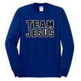 thumbnail image 2 of Wild Bobby Varsity Team Jesus Inspirational/Christian Men Long Sleeve Shirt, Royal, Medium, 2 of 5