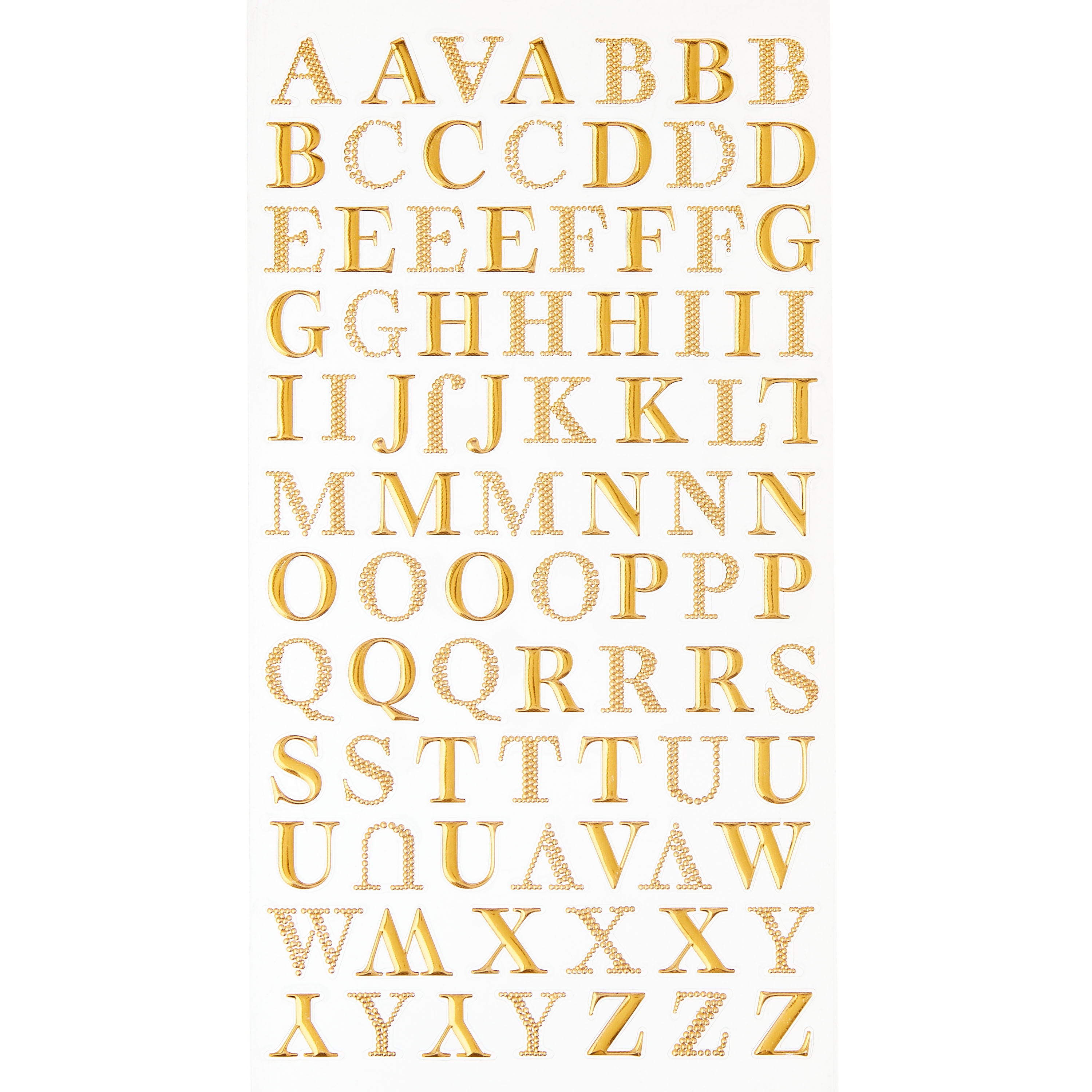 Hello Hobby Small Gold Foil Alphabet Stickers, 86 Count