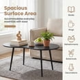 thumbnail image 6 of Giantex Cloud Coffee Table, Modern Irregular Easy Assembly Center Table, Tea Table, Black, 6 of 9
