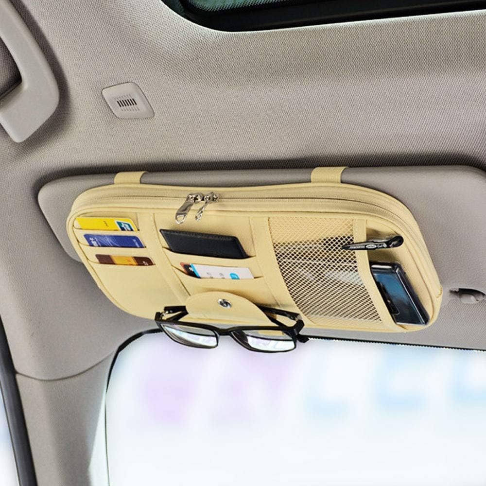 HandReed Car Sun Visor Organizer Auto Car Visor Pocket and Interior