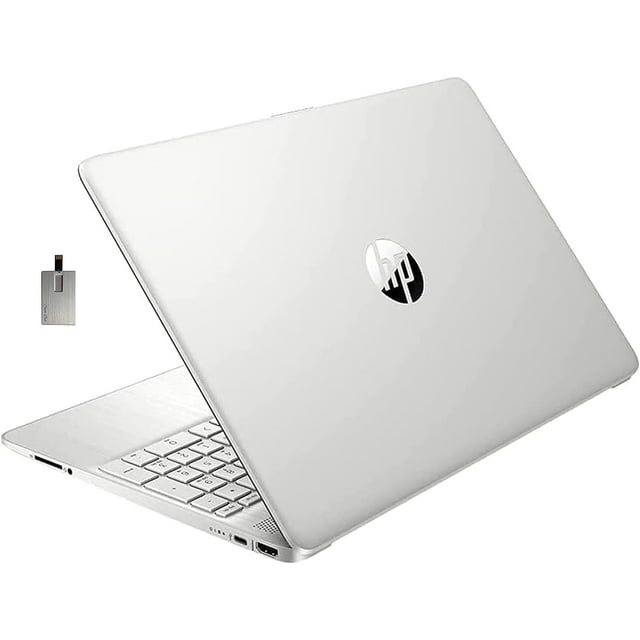 HP 15.6" FHD Laptop, AMD Ryzen 5-5500U Processor, 32GB RAM, 2TB PCIe SSD, AMD Radeon Graphics, HD Webcam, Wi-fi, Bluetooth, Win 11, Silver, 32GB Hotface USB Card