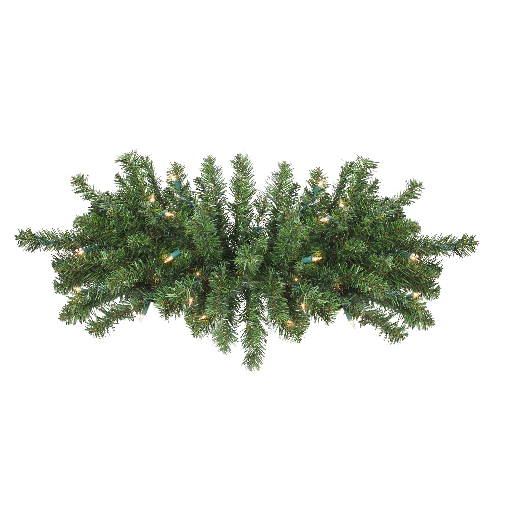 Northlight 32" Prelit Canadian Pine Artificial Christmas Door Swag