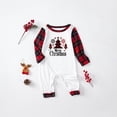 thumbnail image 2 of Penkiiy Family Christmas Pajamas Matching Sets 2024 Cute Couples Pjs Long Sleeve Holiday Jammies Xmas Loungewear Sleevewear 3 Months Red, 2 of 6