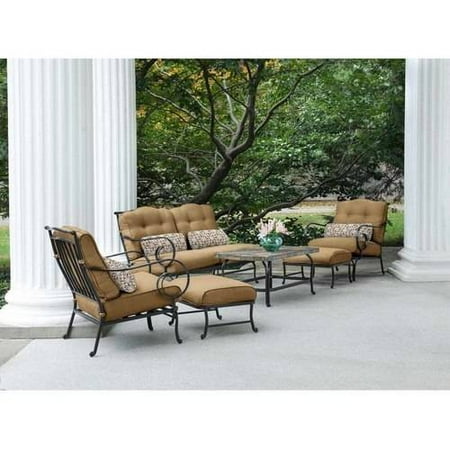 Hanover Outdoor Oceana 6-Piece Patio Set with Stone-Top Coffee Table Hanover Outdoor Oceana 6-Piece Patio Set with Stone-Top Coffee Table