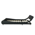 thumbnail image 6 of Queen Black Faux Leather Platform Bed Frame with RGB LED Lights & Remote/App Control, Modern Curve Design, Wood Slat Support, No Box Spring Needed, Easy Assembly, Bedroom Furniture, 6 of 11