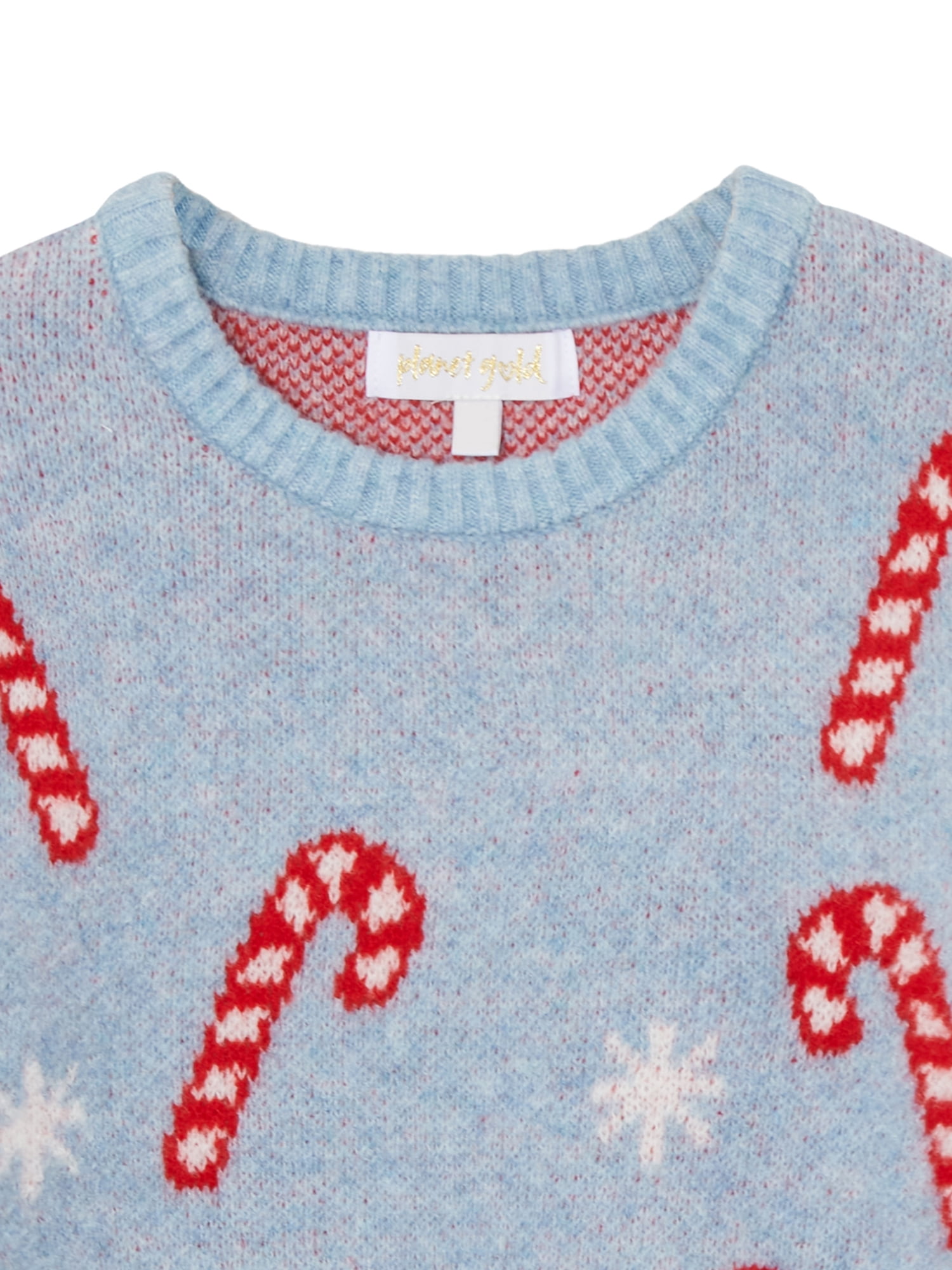 Planet Gold Girls Bow Print Ombre Sweater, Sizes 12M-18