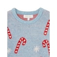 thumbnail image 3 of Planet Gold Girls Bow Print Ombre Sweater, Sizes 12M-18, 3 of 6