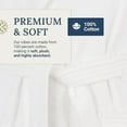 thumbnail image 3 of Kaufman Velour & Waffle Robes - Shawl Collar, Hooded, "Dad & Mom" Embroidered 2 Pack Unisex 100% Cotton Bathrobes for Men & Women, Luxury Hotel Spa Soft Plush & Lightweight, 3 of 6