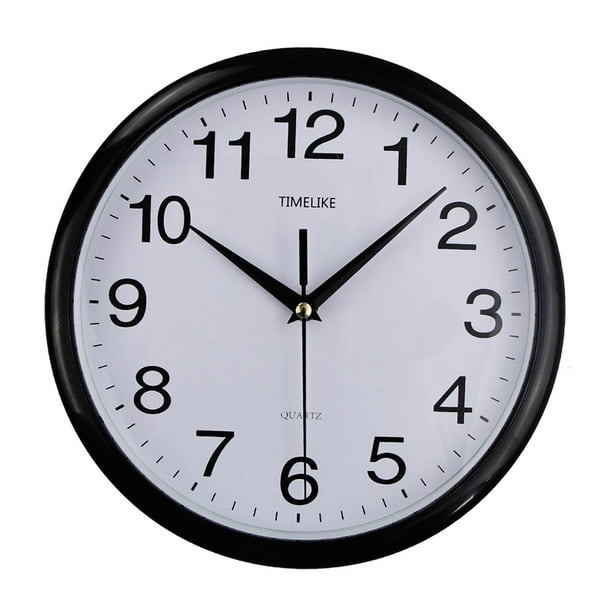 Reloj de pared moderno perfecl silencioso y sin tictac 26cm negro - Main Image