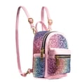 thumbnail image 2 of Minimochila SEALINF Bling Convertible con hombros cruzados, color rosa, 2 of 7