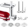 thumbnail image 2 of Licuadora de pie de metal para molinillo de carne duradero, licuadoras de banco con tubo para rellenar salchichas y accesorios para procesador de alimentos, 2 of 5