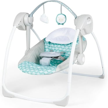 Ity by Ingenuity Swingity Swing Easy-Fold Portable Baby Swing, 0-9 Months Up to 20 lbs (Goji)
