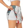thumbnail image 3 of Lsque Cockatoo Red Berries Printed Women's Running Shorts with Liner Pockets,Elastic Quick Dry Workout Athletic Gym Yoga Shorts,Womens High Waist Shorts-X-Large, 3 of 9