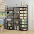 thumbnail image 4 of Fairy 9 Tiers Kitchen Storage Shelves Rack, Bakers Rack for Kitchen with Storage, Stackable Metal Shelf with Hooks for Entryway, 4 of 6