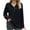 Navy, variant on Diufon Long Sleeve Tops for Women Fall Casual Solid Color Tunics Lapel V Neck Button Blouses