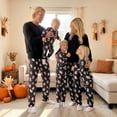 thumbnail image 3 of Nibbcoa Family Matching Halloween Pajamas Long Sleeve Tops and Ghost Print Pants, 3 of 9