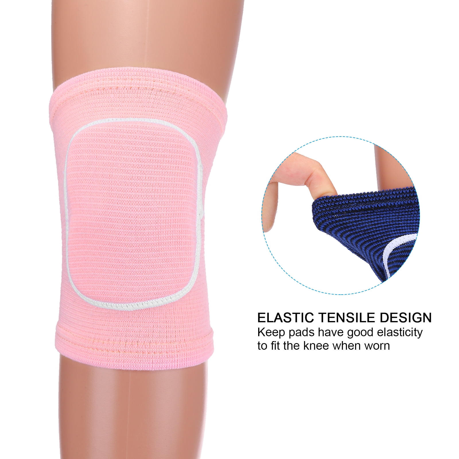 Uxcell XS Protective Knee Pads Volleyball Knee Pads Sponge Knee Pads Brace, Pink 3 Pairs