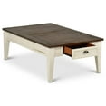 thumbnail image 2 of Steve Silver Table Basse de Rangement Cayla en Chêne Foncé et Blanc, 2 of 8