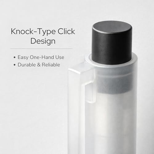 Muji 0.5 mm Pen Smooth Gel Ink Ballpoint Pens - Retractable, Knock Type, Fine Tip, Black Ink - Set of 10 - Gift for Students and Professionals$$Office
