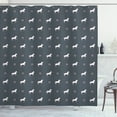 thumbnail image 1 of Ambesonne Horses Shower Curtain, Wild Mustang Pattern, 69"Wx70"L, Purple Grey White Pink, 1 of 3