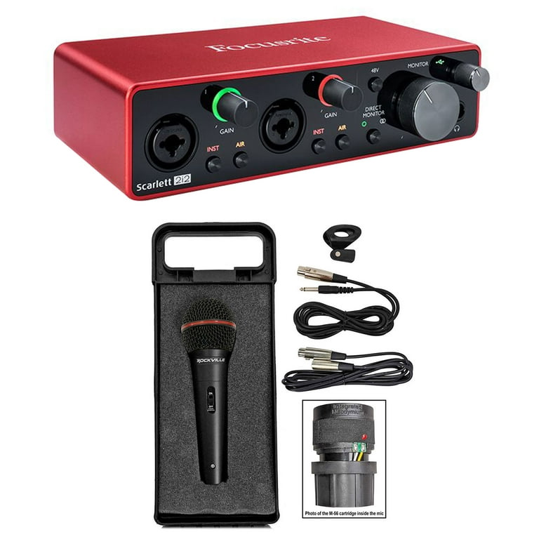 Focusrite SCARLETT 2I2 3rd Gen 192KHz USB Audio Interface Bundle