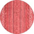 thumbnail image 1 of Ahgly Company Indoor Round Abstract Red Modern Area Rugs, 4' Round, 1 of 4