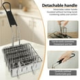 thumbnail image 4 of Taco Fryer Basket 4 Shells Taco Shell Fry Basket Stainless Steel Taco Shell Fryer Dishwasher Safe Tortilla Fry Basket with Detachable Rubber Grip Handle for Home Restaurant, 4 of 8