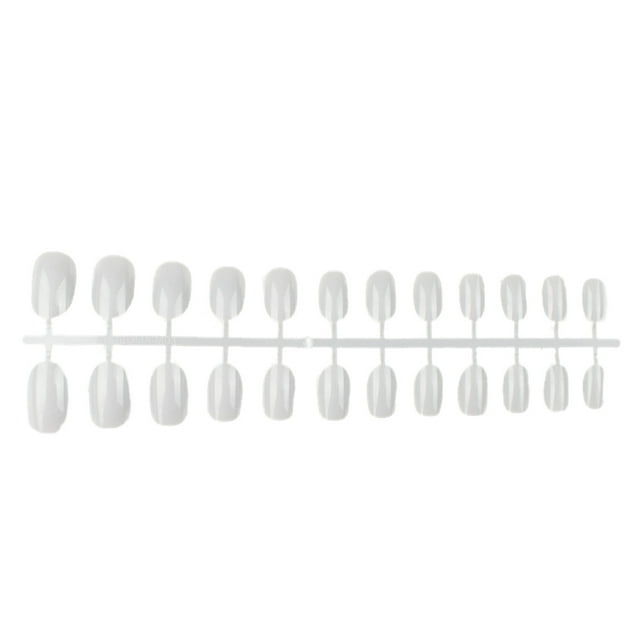 24 Pieces Solid Small Round Head Coffin False Nails Neat DIY Artificial Exquisite Personality Acrylic Nail for Manicure Lovers Type30