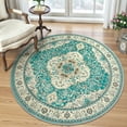 thumbnail image 3 of Wonnitar 3'Round Boho Tribal Rug,Soft Bedroom Round Area Rug Entryway Foyer Throw Mat Washable Non-Shedding Non-Slip Sofa Carpet for Nursery Living Dining Room, 3 of 8