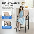 thumbnail image 3 of Stackable outdoor bar stools with high-back Textilene chairs and weatherproof steel frame, 330lb capacity patio furniture for backyard/balcony/porch, quick assembly & rust-resistant, 3 of 14