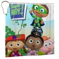thumbnail image 2 of Super Why Shower Curtain Bathroom Decor 72"X72" Printed Washable Shower Curtain With Hooks Iron, 2 of 8