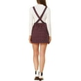 thumbnail image 3 of MODA NOVA Junior's Plaid Adjustable Strap Overalls Suspender Dress, 3 of 6