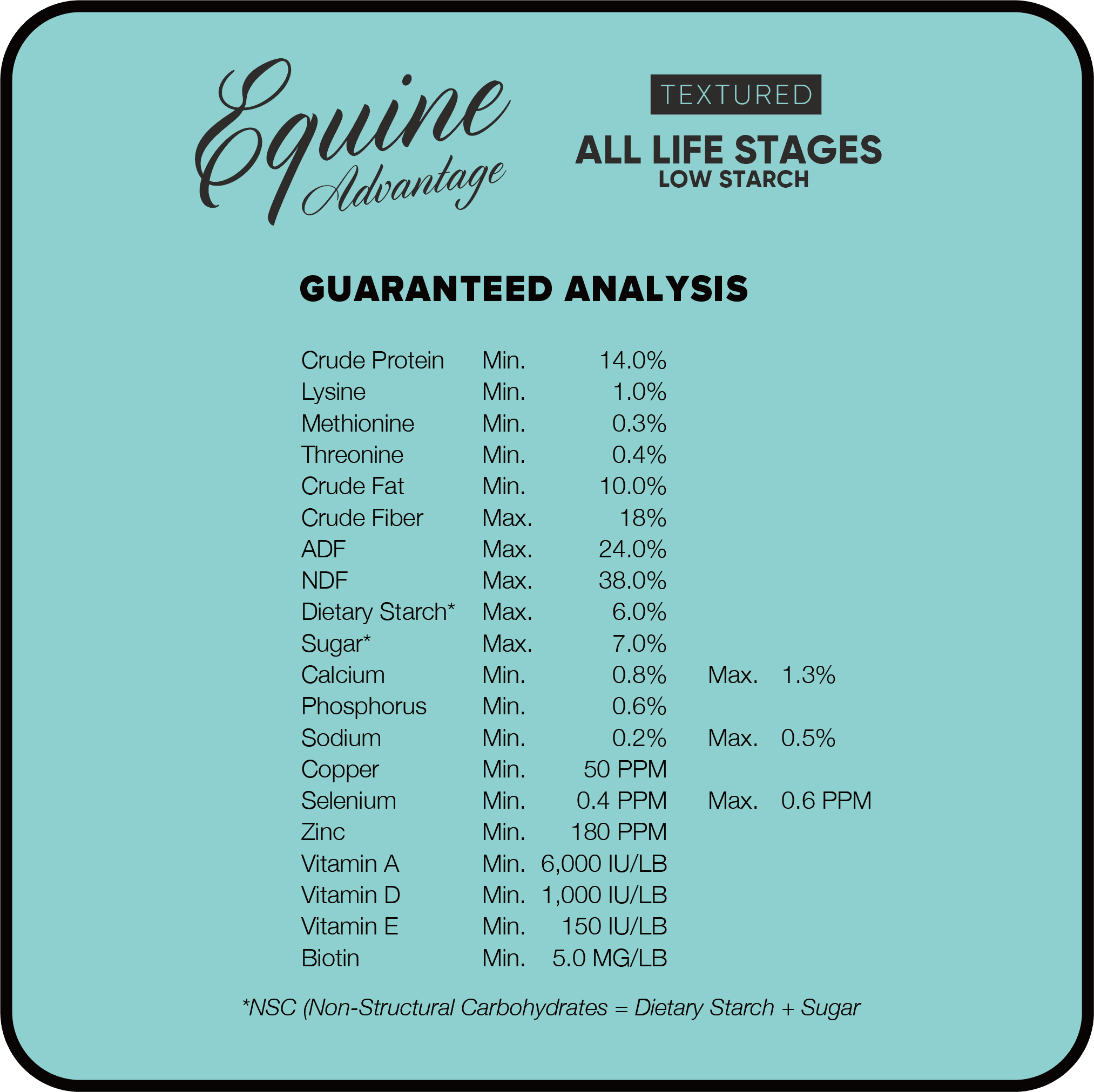 Equine Advantage All Life Stages Low Starch Horse Feed
