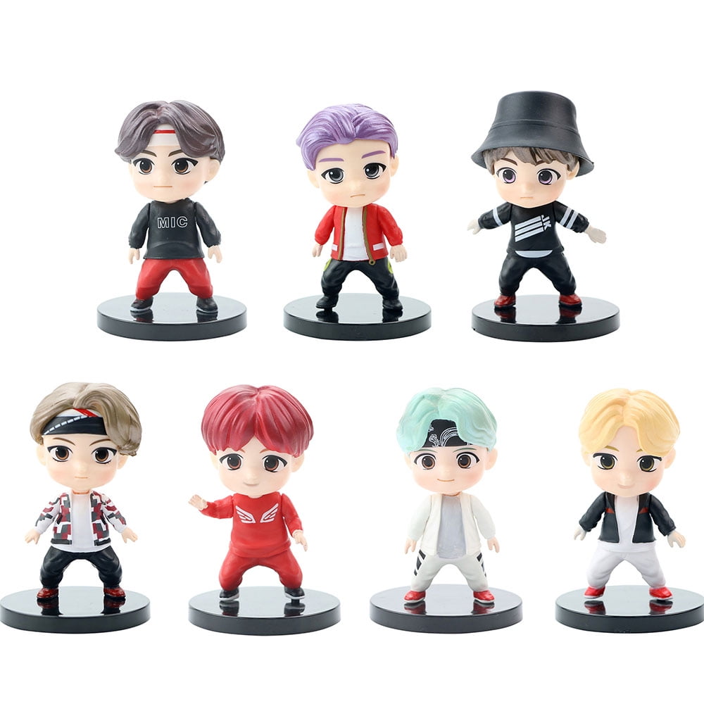 BTS JIN J-HOPE JIMIN SUGA 7 PCS Action Figure Collection Kids Toy Doll Gift 