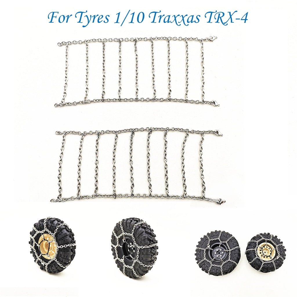1/10 RC Car Metal Anti-skid Snow Tyre Chains For TRX4 Traxxas 114mmOD 1.9" tyres