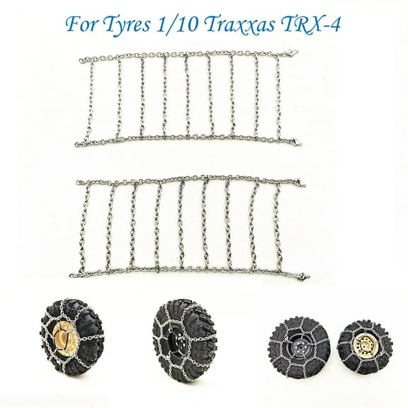 Snow 1/10 Ice Chain Metal Chains Tire & for Tyres Wheel 4 Helicopter