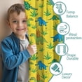 thumbnail image 3 of Blackout Kids Curtains,Yellow Dinosaurs Plants Pattern Childrens Insulated Curtains Set Of 2,Bedroom Essentials,Toddler Room Decor 42"x63", 3 of 5