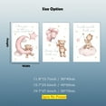 thumbnail image 3 of 3pcs/set Modern Fashion Wall Art Set, Pink Nursery Decoration Poster, Teddy Bear Stars Moon Balloons Clouds Print Decorative Wall Painting, Nursery Decoration Wall Painting, Suitable for Girls Bedro, 3 of 4