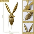 thumbnail image 4 of Animal Head Wall Art Sculptures PU Foam Material (NOT RESIN) 16 inchs Gold Rabbit Wall Decor Art for Whimsigoth Home Wall Decor Lightweight Accent Wall Hanging Room Decor, 4 of 8