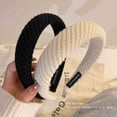 thumbnail image 4 of Fiudx Diadema de Punto, Elástica y Cómoda para Mujer, Banda de Lana Absorbente a Raya, Accesorio de Moda Duradero, Ideal para Uso Diario, Ideal para Pilates y Jogging, Talla para La Mayoría de Las Mu, 4 of 4